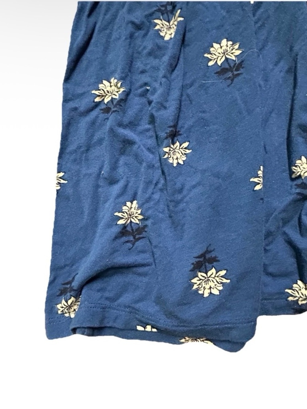 Women’s Old Navy Blue Long Sleeve Shirt Dress Floral Design Size XL - Picture 2 of 3